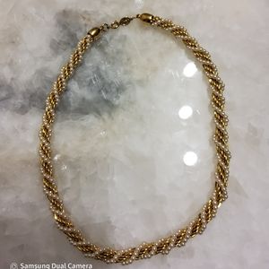 Vintage Napier Twisted Pearl and Chain Necklace